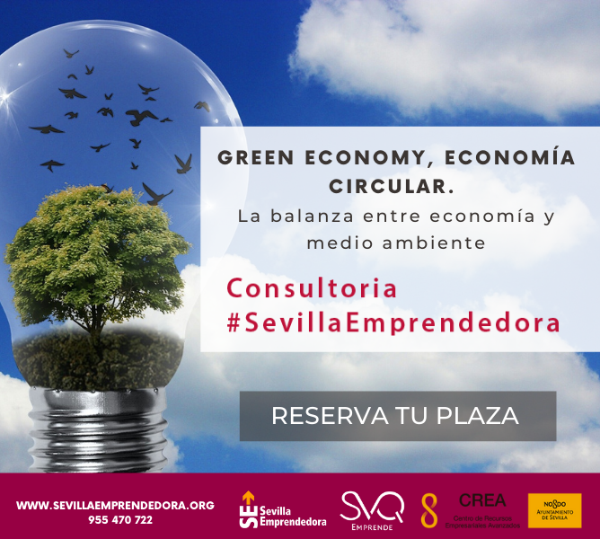 Logo de Green Economy, Economía circular. La balanza entre economía y medio ambiente